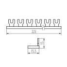 Ideal TS 230/400V AC TH35 1P 63A moduláris réz sorolósín - 1 pólusú, 12 modulos, DIN sínre szerelhető, 5 év garancia