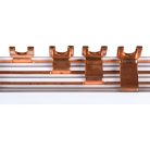 Kanlux 230/400V AC KBBU‑4x14 réz soroló sín, kerek – 4 pólusú, 29×29×1030 mm, DIN sínre szerelhető, 5 év garancia