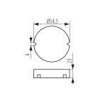 Kanlux, 220–240V AC, 50Hz, műanyag, fehér, CIRCO N LED 12VDC 10W CV tápegység – 12V DC kimenet, 10W