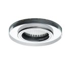 Kanlux GU10, IP20, Ø90 mm, ezüst, üveg házas, kerek mennyezeti spot lámpatest, SOREN