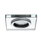 Kanlux GU10, IP20, 90x90 mm, ezüst, üveg házas, szögletes mennyezeti spot lámpatest, SOREN