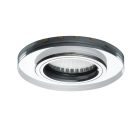 Kanlux GU10, IP20, Ø90 mm, ezüst, üveg házas, kerek mennyezeti spot lámpatest, SOREN