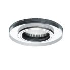 Kanlux GU10, IP20, Ø90 mm, ezüst, üveg házas, kerek mennyezeti spot lámpatest, SOREN
