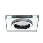 Kanlux GU10, IP20, 90x90 mm, ezüst, üveg házas, szögletes mennyezeti spot lámpatest, SOREN