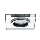 Kanlux GU10, IP20, 90x90 mm, ezüst, üveg házas, szögletes mennyezeti spot lámpatest, SOREN