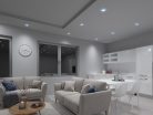 Kanlux GU10, IP20, 90x90 mm, ezüst, üveg házas, szögletes mennyezeti spot lámpatest, SOREN