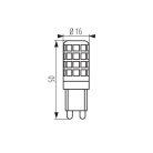 Kanlux 4W, 520 lm, 3000K, G9, meleg fehér LED fényforrás, ZUBI LED