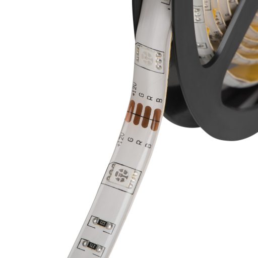 Kanlux 7,2W/m, 12V, RGB, 5m, 30 LED/m IP54, 130lm/m beltéri színes LED szalag, öntapadós