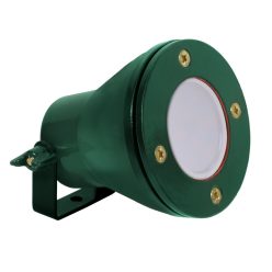   Kanlux kerti lámpatest MR16 (12V) foglalattal, Ø72 mm, IP68, kerek, zöld, alumínium, AKVEN - kerti tó vagy medence világításához is