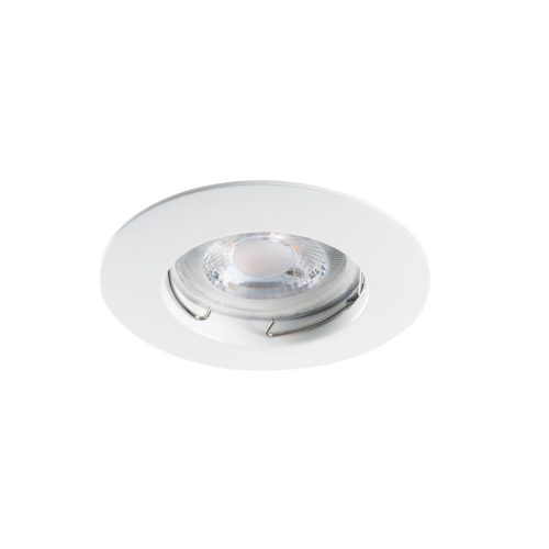 Kanlux Gx5,3, 12V, IP20, Ø85 mm, fehér, alumínium házas, kerek mennyezeti spot lámpatest, LUTO