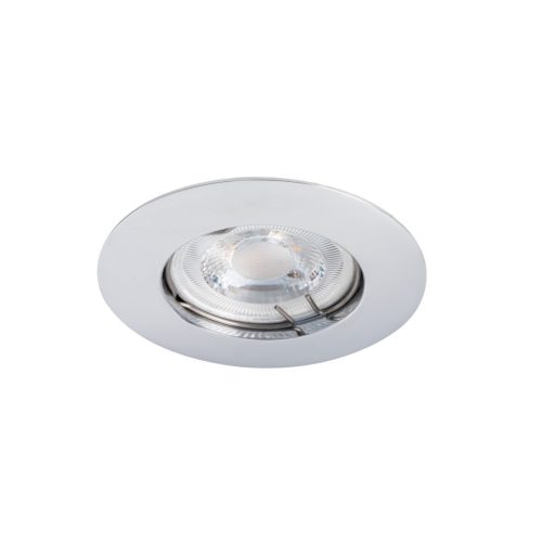 Kanlux Gx5,3, 12V, IP20, Ø85 mm, króm, alumínium házas, kerek mennyezeti spot lámpatest, LUTO