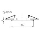 Kanlux Gx5,3, 12V, IP20, Ø85 mm, fehér, alumínium házas, kerek mennyezeti spot lámpatest, LUTO