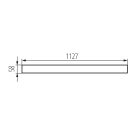 Kanlux 1127 mm, 58 mm, műanyag, 200g profil lámpatest tartozék, KLOSZ MPR AL 23W/33W - Alin profil LED lámpákhoz kompatibilis burkolat