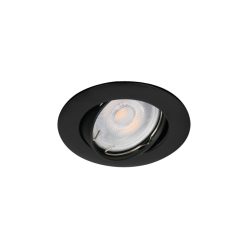   Kanlux Gx5,3, 12V, IP20, Ø82 mm, matt fekete, alumínium házas, kerek, 15°-ban állítható mennyezeti spot lámpatest, VIDI