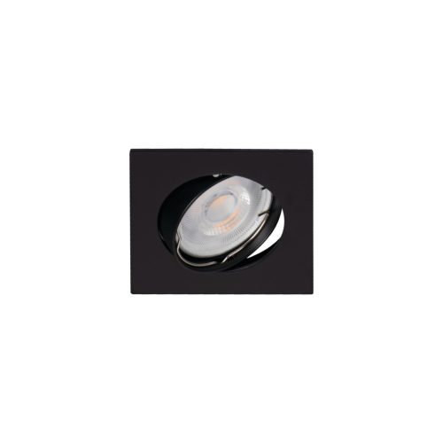 Kanlux Gx5,3, 12V, IP20, Ø81 mm, matt fekete, alumínium házas, szögletes, 15°-ban állítható mennyezeti spot lámpatest, NAVI