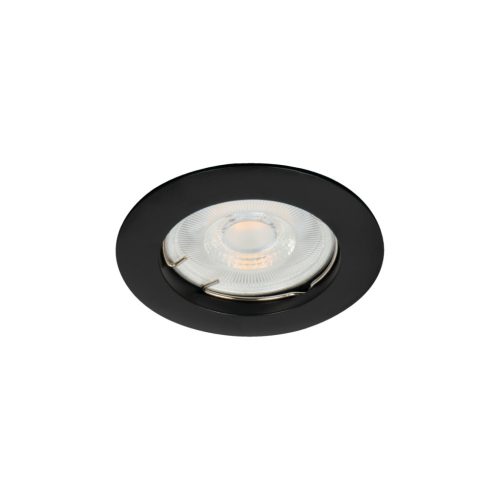 Kanlux Gx5,3, 12V, IP20, Ø83 mm, matt fekete, alumínium házas, kerek, mennyezeti spot lámpatest, VIDI