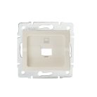Kanlux 1 kivezetéses, IP20, krém színű, süllyesztett RJ45 csatlakozó adapter, Logi – számítógép és telefon csatlakoztatásához
