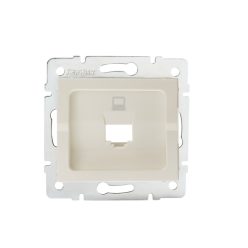   Kanlux 1 kivezetéses, IP20, krém színű, süllyesztett RJ45 csatlakozó adapter, Logi – számítógép és telefon csatlakoztatásához