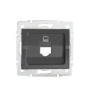 Kanlux, grafit, fali süllyesztett RJ45 csatlakozó adapter, Logi – egy eszköz önálló LAN-csatlakoztatásához
