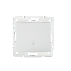   Kanlux 10AX/250V AC, IP20, fehér, fali süllyesztett LED-es csengő nyomókapcsoló, LOGI – jelzőfényes csengő kapcsoló vezérléséhez