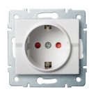 Kanlux 16A/250V AC, IP20, fehér, fali süllyesztett Schuko földelt dugalj gyermekvédelemmel, LOGI – egy eszköz biztonságos csatlakoztatásához