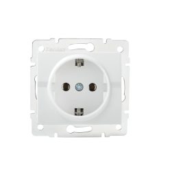   Kanlux 16A/250V AC, IP20, grafit, fali süllyesztett Schuko földelt dugalj gyermekvédelemmel, LOGI – egy eszköz biztonságos csatlakoztatásához