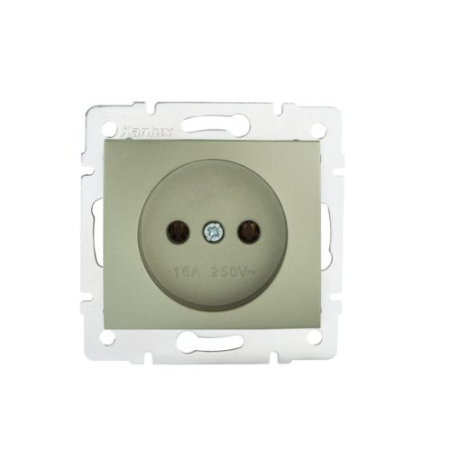 Kanlux DOMO szimpla csatlakozóaljzat, 10AX/250V AC, IP20, fehér, süllyesztett – egyszerű csatlakoztatás