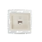 Kanlux RJ45, Cat 5e, IP20, grafit, süllyesztett számítógép-csatlakozó, LOGI – egy eszköz önálló LAN-csatlakoztatásához