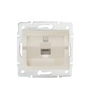 Kanlux RJ45 Cat 6, IP20, grafit, süllyesztett számítógép-csatlakozó, LOGI – egy eszköz önálló LAN-csatlakoztatásához