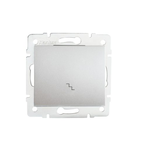 Kanlux 10AX/250V AC, IP20, ezüst, süllyesztett alternatív kapcsoló (váltókapcsoló 106), LOGI – egy fényforrás két helyről történő vezérléséhez