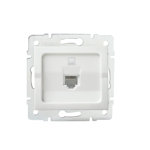 Kanlux RJ45, Cat 5e, IP20, fehér, süllyesztett számítógép-csatlakozó, LOGI – egy eszköz önálló LAN-csatlakoztatásához