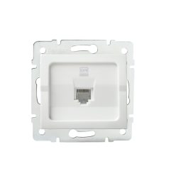   Kanlux RJ45 Cat 6, IP20, fehér, süllyesztett számítógép-csatlakozó, LOGI – egy eszköz önálló LAN-csatlakoztatásához