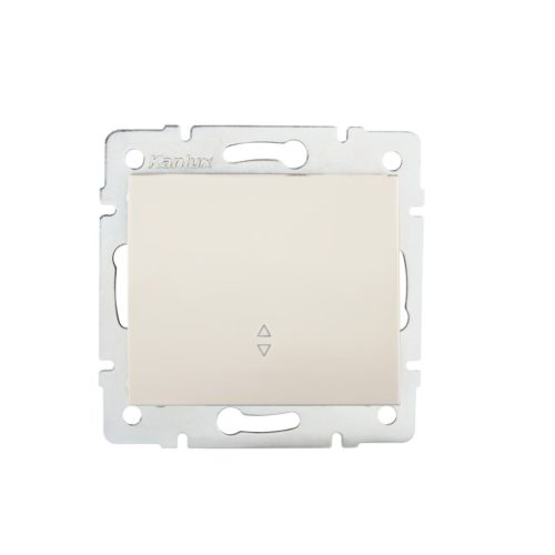 Kanlux 10A, 250V, 71x71 mm, IP20, krémszínű, fali süllyesztett alternatív kapcsoló, Logi – egy modulos kapcsoló