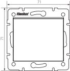 Kanlux 10A, 250V, 71x71 mm, IP20, krémszínű, fali süllyesztett alternatív kapcsoló, Logi – egy modulos kapcsoló