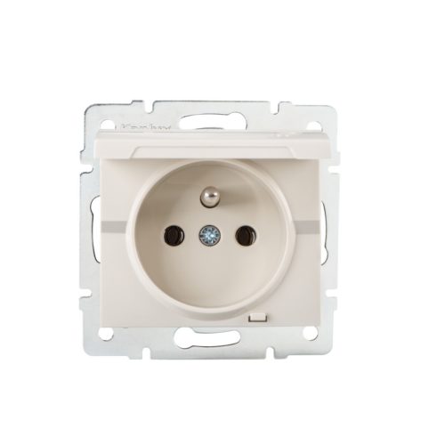 Kanlux 16A/250V AC, krémszínű, francia csatlakozóaljzat, IP-44, LOGI – egy lámpa/csoport vezérléséhez