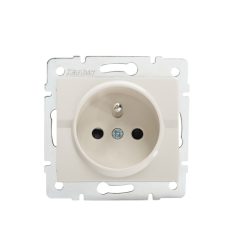   Kanlux 16A/250V AC, krémszínű, szimpla francia csatlakozóaljzat, LOGI – egy lámpa/csoport vezérléséhez