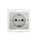 Kanlux 16A/250V AC, IP20, krémszínű, fali süllyesztett Schuko földelt dugalj gyermekvédelemmel, LOGI – egy eszköz biztonságos csatlakoztatásához