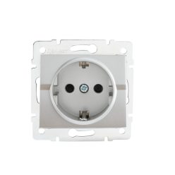   Kanlux 16A/250V AC, IP20, krémszínű, fali süllyesztett Schuko földelt dugalj gyermekvédelemmel, LOGI – egy eszköz biztonságos csatlakoztatásához