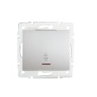 Kanlux 10AX/250V AC, IP20, ezüst, fali süllyesztett LED lépcsőházi kapcsoló, Logi – LED lépcsőházi világítás vezérléséhez