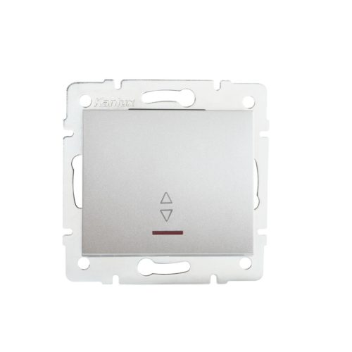Kanlux 10AX/250V AC, IP20, ezüst, fali süllyesztett LED lépcsőházi kapcsoló, Logi – LED lépcsőházi világítás vezérléséhez