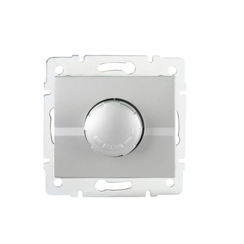 Kanlux 10AX/250V AC, IP20, ezüst, fali süllyesztett tekerőgombos LED fényerőszabályzó, LOGI – LED világítás fényerejének szabályozására