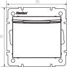 Kanlux 16A, 250V AC, 71x71 mm, IP20, ezüst, fali süllyesztett késleltetett kikapcsolású „hotel” kapcsoló, Logi – időzített kapcsolás a hotel rendszerekhez