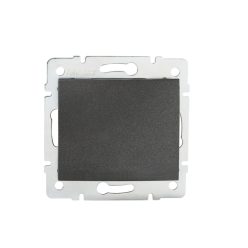   Kanlux 10AX/250V AC, IP20, grafit, fali süllyesztett nyomókapcsoló, Logi – egy modulos kapcsoló