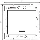 Kanlux 10AX/250V AC, IP20, grafit, fali süllyesztett egypólusú LED kapcsoló, LOGI – egy lámpa vagy csoport vezérléséhez