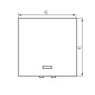 Kanlux 45×45 mm, fehér, fali süllyesztett műanyag LED nyomókapcsoló, BIURO