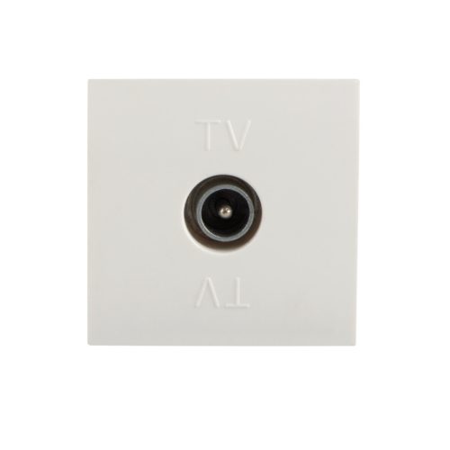 MOWION BIURO TV antennacsatlakozó aljzat végzáró, 45x45mm, fehér
