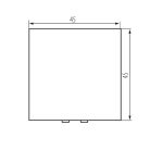Kanlux 45×45 mm, fehér, fali süllyesztett műanyag kétpólusú kapcsoló, BIURO