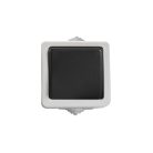 Kanlux 10AX, 250V, 72x72 mm, fekete, IP54 nyomókapcsoló, TEKNO – kültéri villanykapcsoló