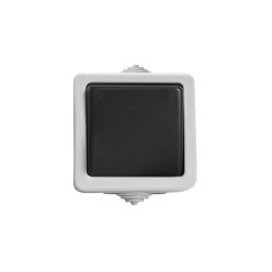   Kanlux 10AX, 250V, 72x72 mm, fekete, IP54 nyomókapcsoló, TEKNO – kültéri villanykapcsoló