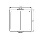 Kanlux 10A, 250V, 72x72 mm, szürke, IP54 keresztkapcsoló, TEKNO – kültéri villanykapcsoló